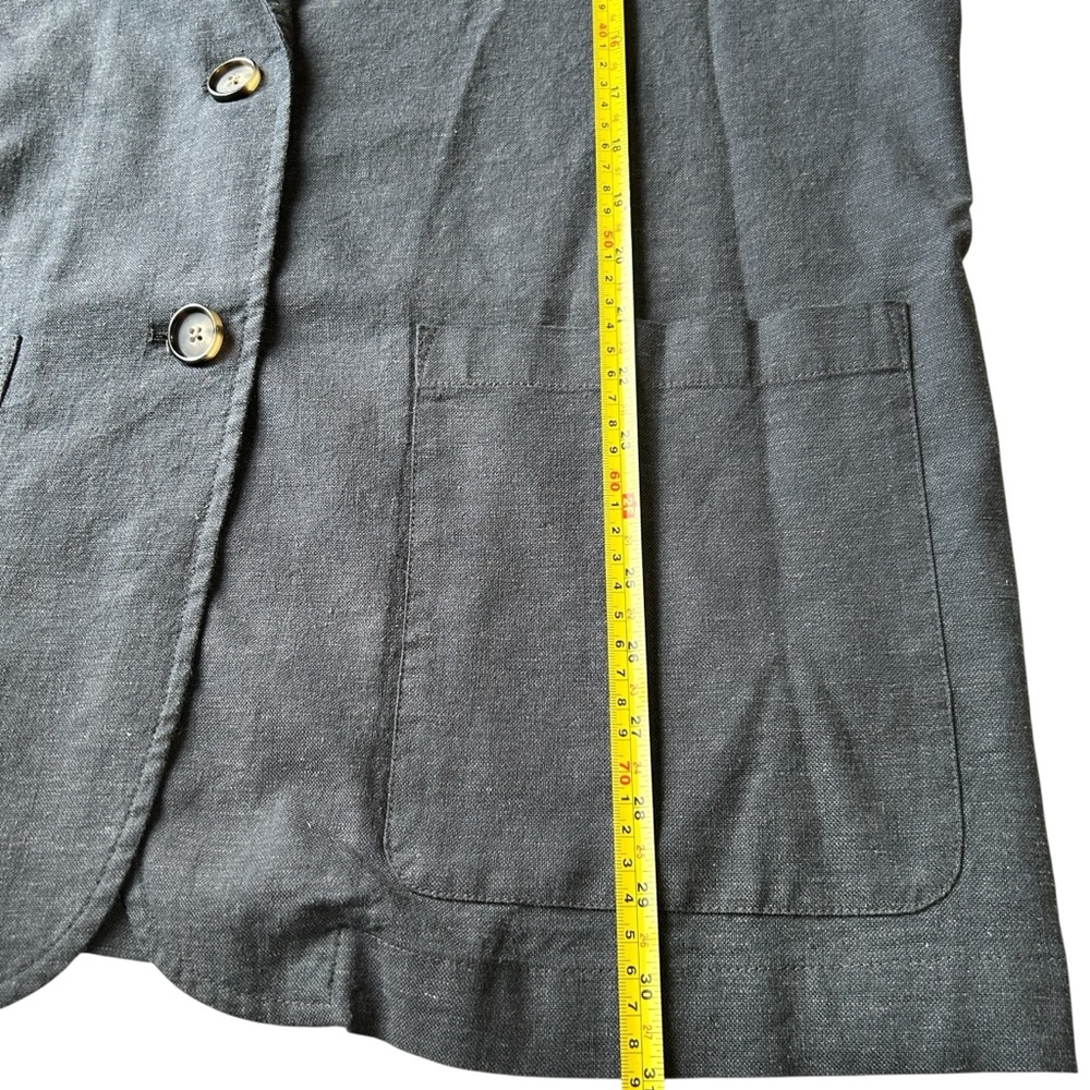 Marine Layer Flora Hemp Blazer Navy Women's‎ XL NWT - Picture 6 of 10